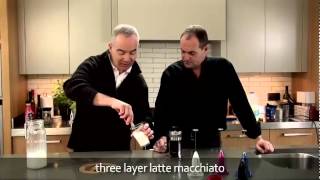 aerolatte  milk frother makes three layer caffè latte macchiato [upl. by Anala]