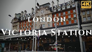 London Victoria Station Walk Through England 4K [upl. by Anerev]