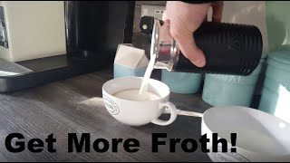 How to Get More Froth from Your Nespresso Coffee Aeroccino  Nespresso tips and help [upl. by Anwad]