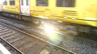 Merseyrail 507 009 making arcs at Birkdale station [upl. by Eibloc]