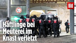 Gefängnismeuterei Polizei stürmt Knast in Thüringen  JVA Untermaßfeld [upl. by Willman39]